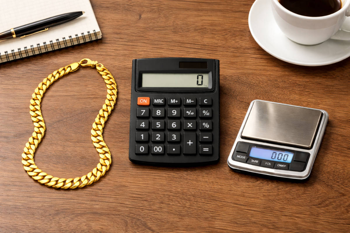 Kalkulator i złota biżuteria